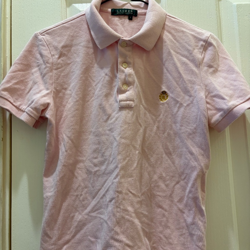 90s VINTAGE RALPH LAUREN PINK POLO SHIRT